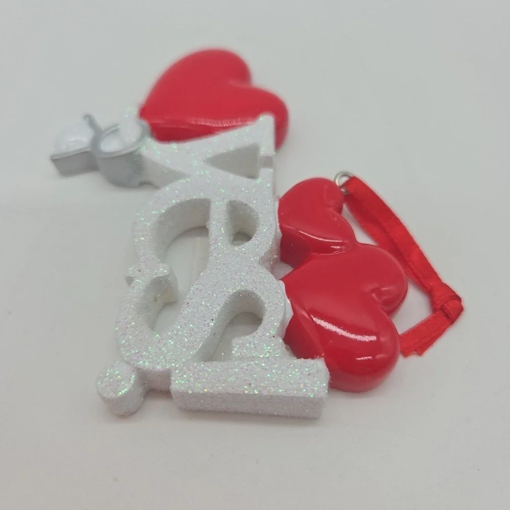 NEW Lot Of 4 YES! Engagement Heart Valentine's Day Ornaments